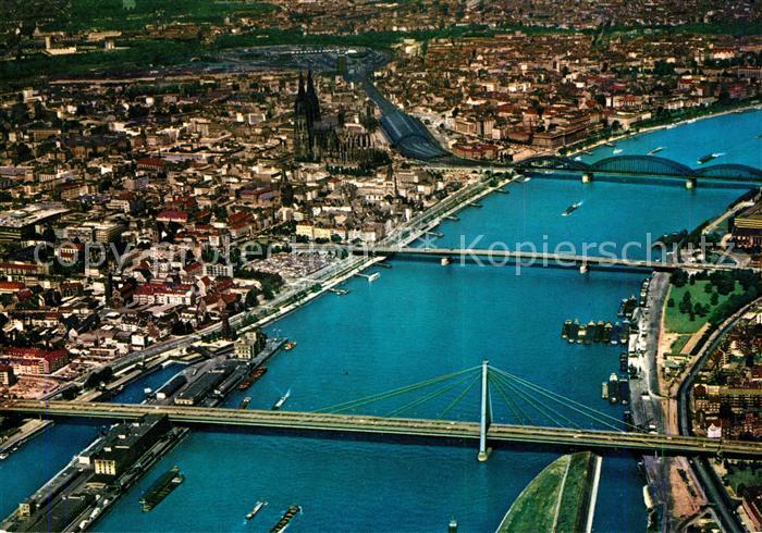 Koeln Rhein Fliegeraufnahme