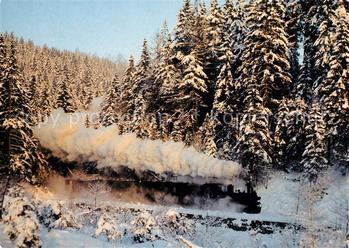 Joehstadt Schmalspurbahn Wolkenstein Lokomotive Winter
