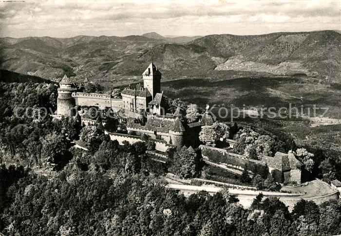Haut-Koenigsbourg Hohkoenigsburg Fliegeraufnahme Schloss