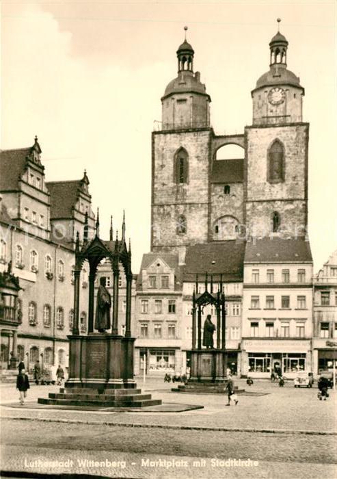 Wittenberg Lutherstadt Marktplatz Stadtkirche