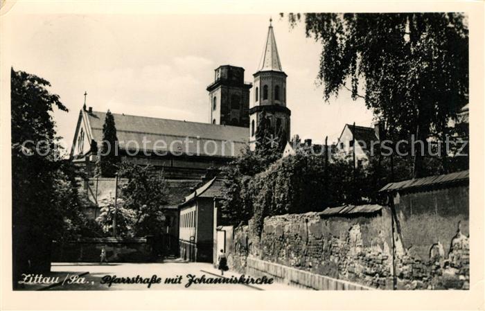 Zittau Pfarrstrasse mit Johanniskirche
