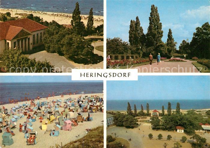 Heringsdorf Ostseebad Usedom Kulturhaus Kurpromenade Strand Kurpark Musikpavillo