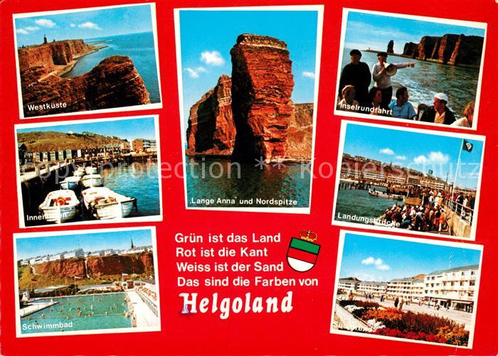 Helgoland Westkueste Hafen Schwimmbad Lange Anne Nordspitze Inselrundfahrt Landu