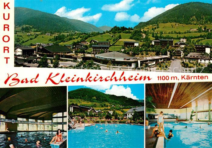 Bad Kleinkirchheim Kaernten Teilansicht Kurort Freibad Hallenbad