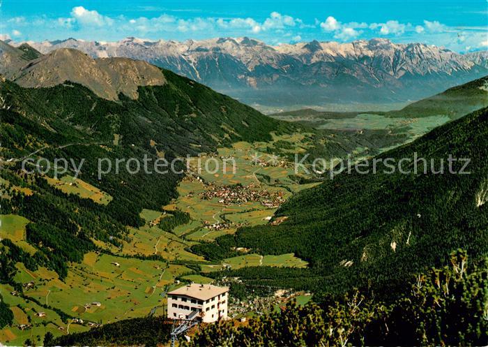 Neustift Stubaital Tirol Blick von der Elferhuette ins Stubaital und Inntal Karw