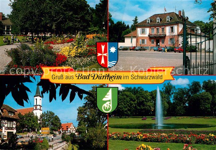 Bad Duerrheim Sole Heilbad Kurort im Schwarzwald Kurpark Fontaene Kirche