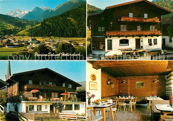 Hollersbach Pinzgau Pension Schwab Gastraum Alpenpanorama