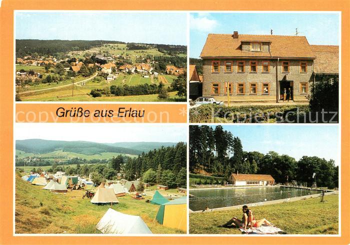 Erlau Thueringen uebersicht Konsum Gaststaette Campingplatz Waldbad Freibad