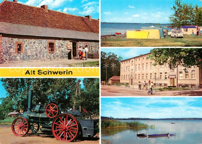 Alt Schwerin Agrarhistorisches Musum Katenwohnung Alte Lokomotive Campingplatz P