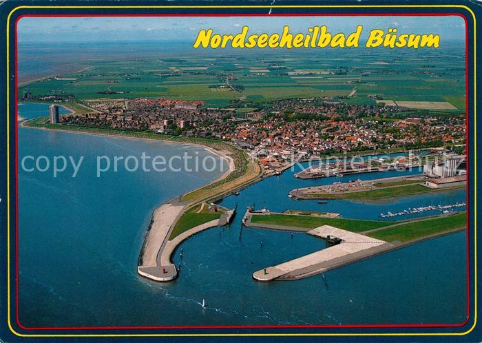 Buesum Nordseebad Hafen Fliegeraufnahme