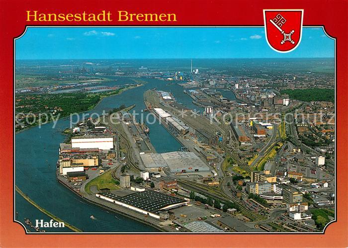 BREMEN  CITY Hafen Hansestadt Fliegeraufnahme