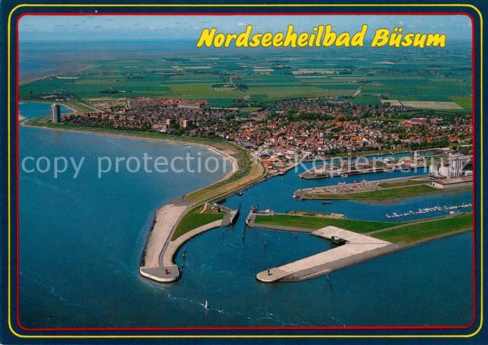 Buesum Nordseebad Hafen Fliegeraufnahme