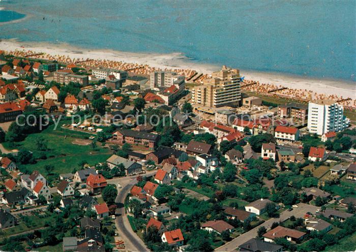 Duhnen Nordsee Luftaufnahme von Suedosten