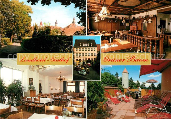 Uffenheim Landhotel Gasthof Gruener Baum Terrasse Parkpromenade