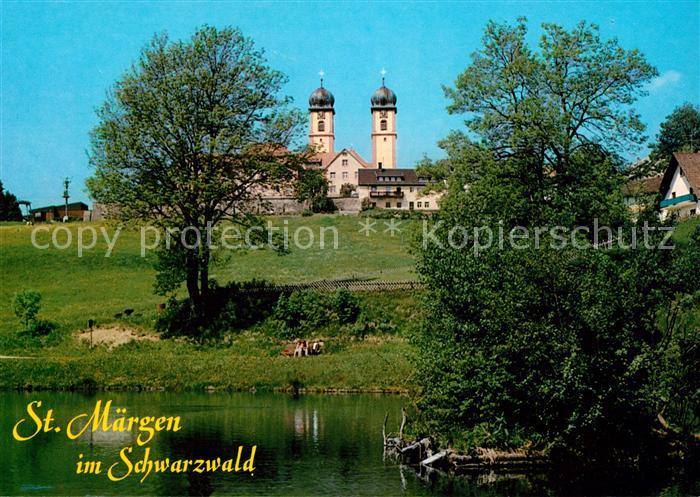 St Maergen Hoehenluftkurort im Schwarzwald Blick zur Kirche