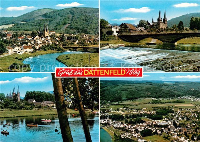 Dattenfeld Ortsansichten mit Kirche Wehr Fliegeraufnahme