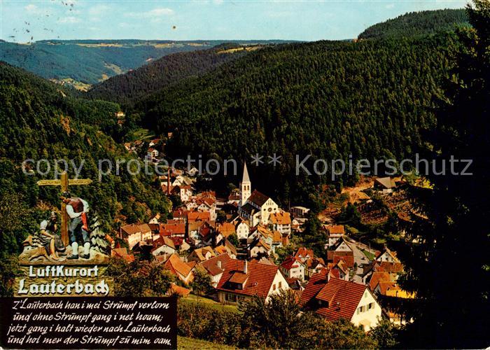 Lauterbach Schwarzwald Luftkurort Blick von der Steinbank