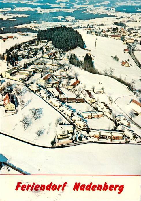 Nadenberg Allgaeu Feriendorf im Winter Fliegeraufnahme