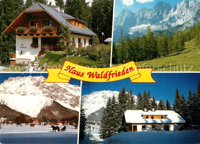 Ramsau Dachstein Steiermark Haus Waldfrieden Dachsteingebirge Landschaftspanoram