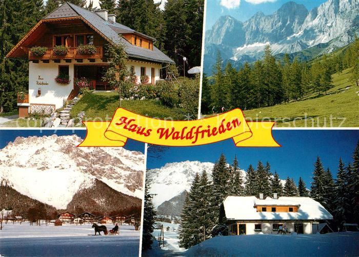 Ramsau Dachstein Steiermark Haus Waldfrieden Dachsteingebirge Landschaftspanoram