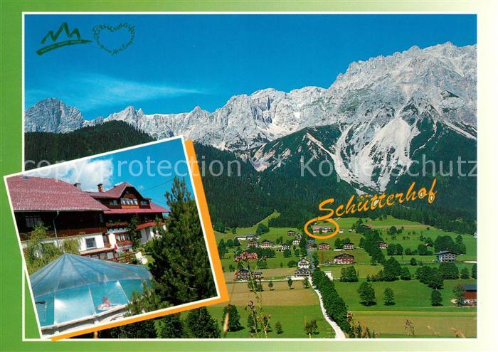 Ramsau Dachstein Steiermark Pension Schuetterhof Panorama Dachsteingebirge