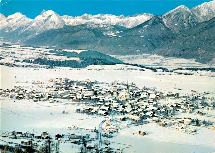 Axams Blick gegen Oberperfuss und Zirl mit Hohe Munde Zugspitze Wettersteingebir