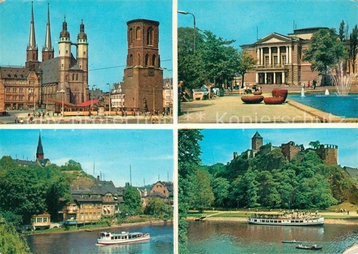 Halle Saale Markt Theater des Friedens Kroellwitz Burg Giebichenstein