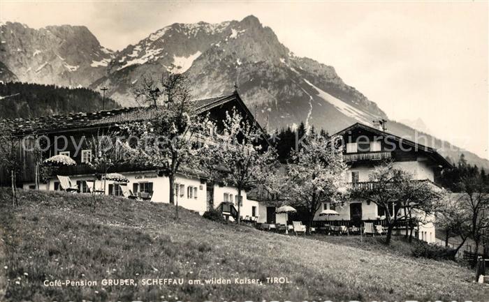 Scheffau Wilden Kaiser Cafe Pension Gruber Kaisergebirge