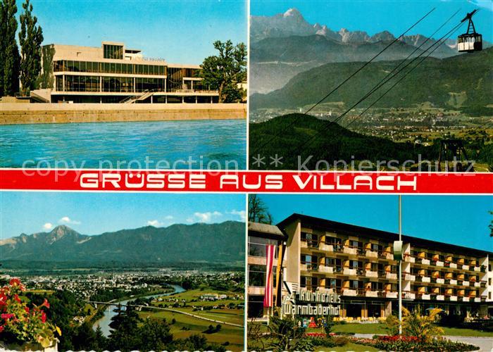 Villach Kaernten Erholungszentrum Blick von der Kanzelhoehe Julische Alpen Kurho