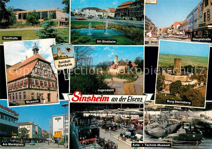 Sinsheim Elsenz Stadthalle Museum Marktplatz Altstadt Jugendstift Museum Hauptst