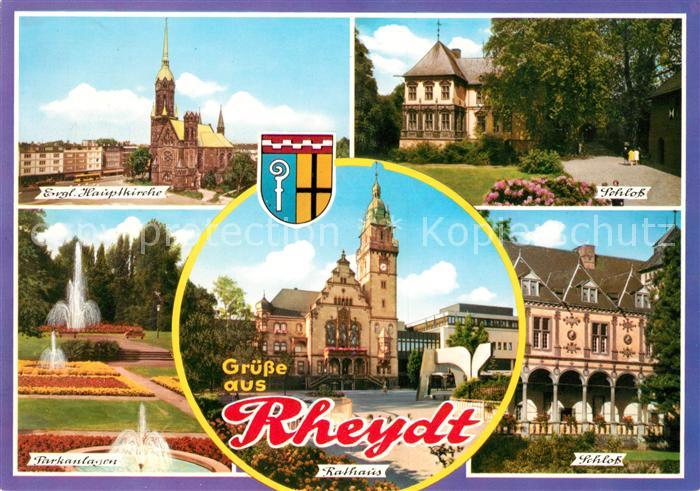 Rheydt Kirche Parkanlagen Fontaene Rathaus Schloss