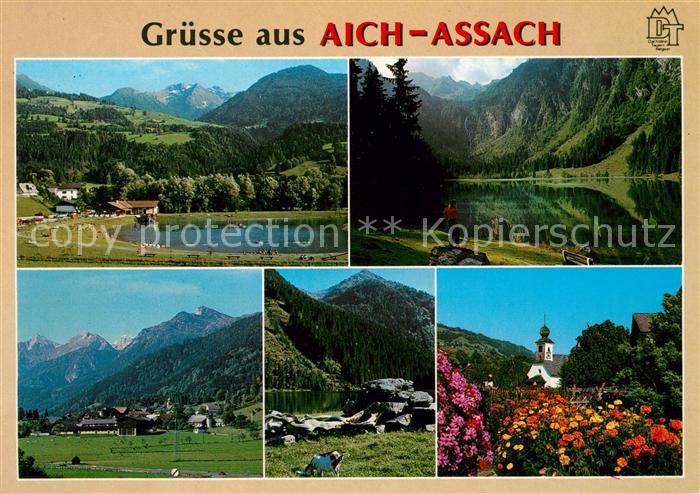 Aich Assach Steiermark Badesee Bergsee Landschaftspanorama Alpen Blumen Kirche