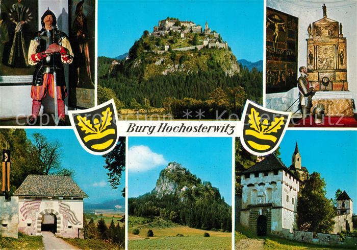 Kaernten Burg Hochosterwitz Burgvogt Nordseite Bronzealtar Faehnrichtor Khevenhu