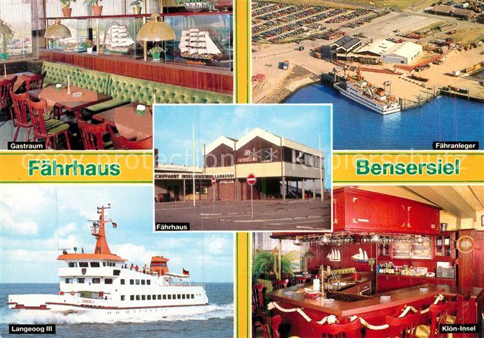 Bensersiel Faehrhaus mit Faehranleger Langeoog III Kloen-Insel