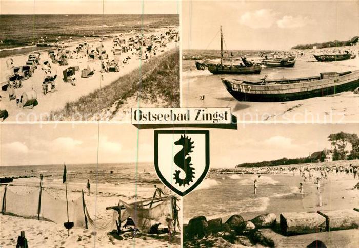 Zingst Ostseebad Strand Fischerboote Wappen