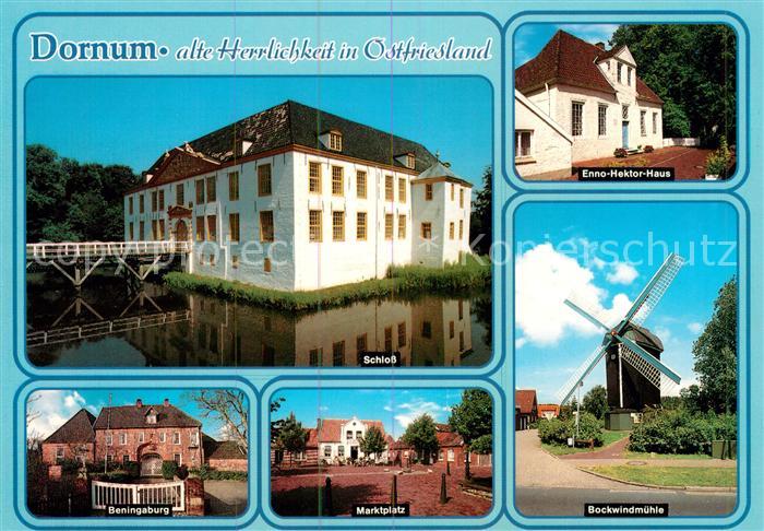 Dornum Ostfriesland Schloss Beningaburg Marktplatz Bockwindmuehle Enno Hektor Ha