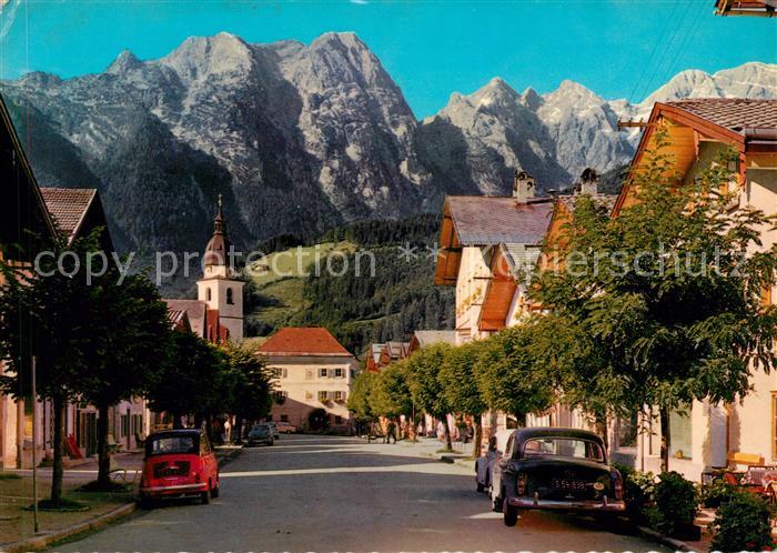 Kuchl Marktstrasse mit Hohem Goell