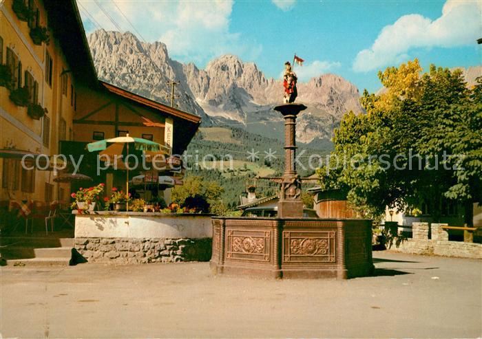 Ellmau Tirol am Wilden Kaiser Dorfbrunnen