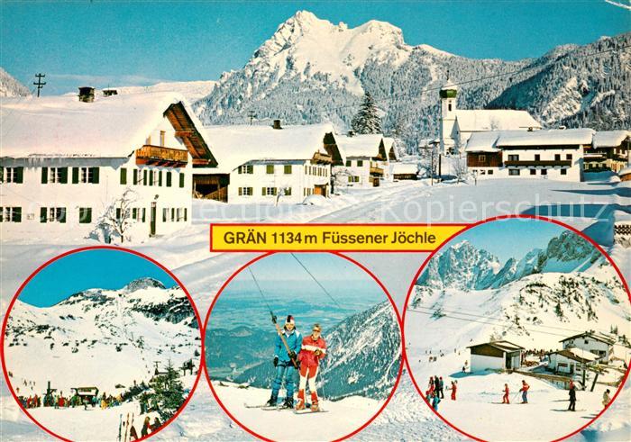 Graen Tirol Fuessener Joechle Bergstation Aggenstein Schlepplift
