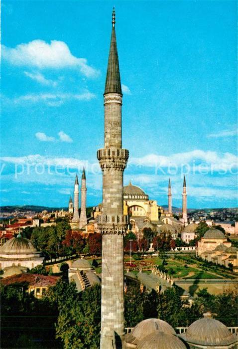 Istanbul Constantinopel Blaue Moschee Minarett