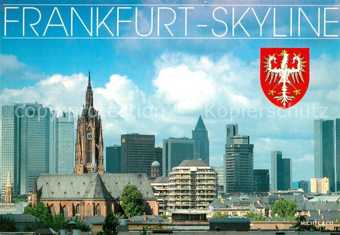 Frankfurt Main Skyline mit Kirche