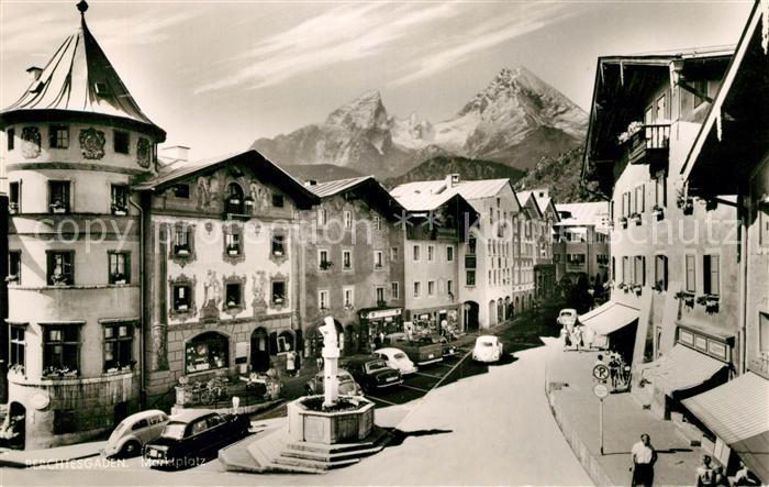 Berchtesgaden Marktplatz Brunnen