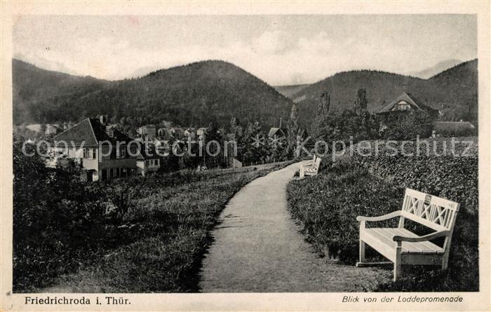 Friedrichroda Blick von der Loddepromenade