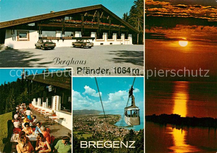 Bregenz Bodensee Berghaus Pfaender Pfaenderbahn Sonnenuntergang