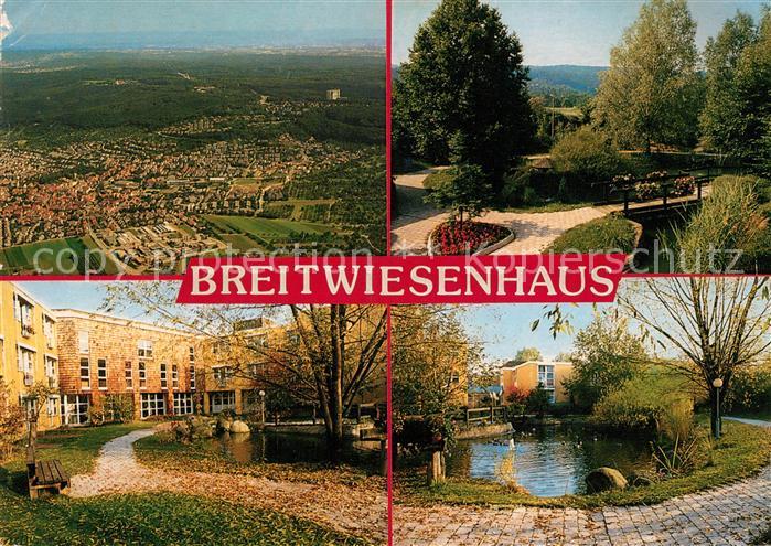 Gerlingen Wuerttemberg Fliegeraufnahme Breitwiesenhaus Park Schwanenteich