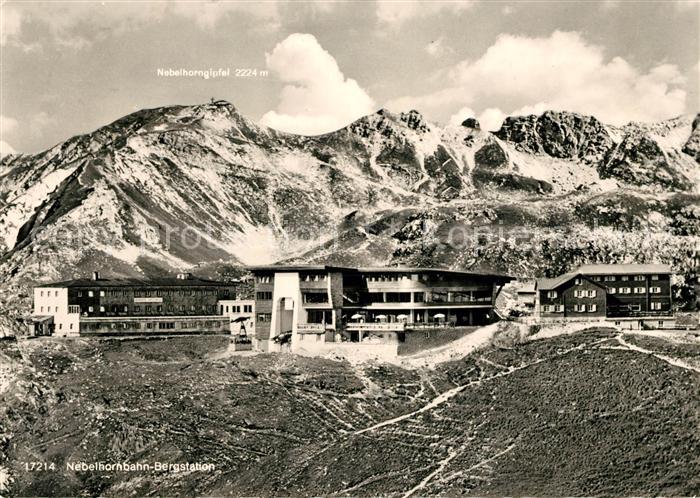 Oberstdorf Nebelhornbahn Bergstation mit Hotel Hoefatsblick mit Edmund Probst Ha
