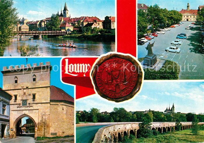 Louny Mirove namesti Zatecko brana Mstska pcet z pocatku Empirovy most