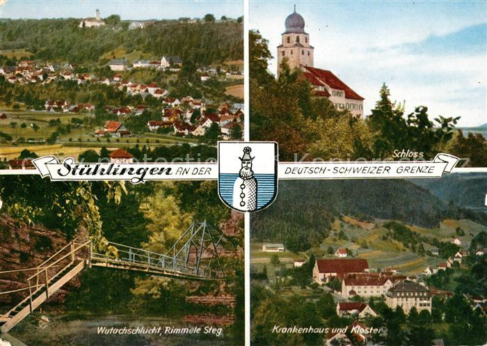 Stuehlingen Panorama Schloss Wutachschlucht Rimmele Steg Krankenhaus und Kloster