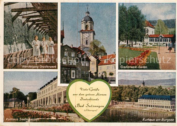 Bad Salzungen Wandelgang Gradierwerk Garten Kurhaus Seeterrassen Kurhaus am Burg