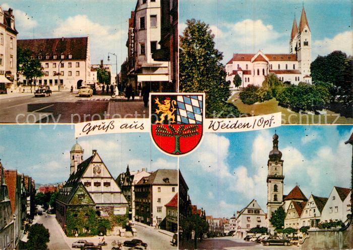 Weiden Oberpfalz Strassenpartien Kirchen